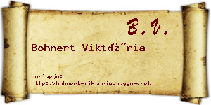 Bohnert Viktória névjegykártya